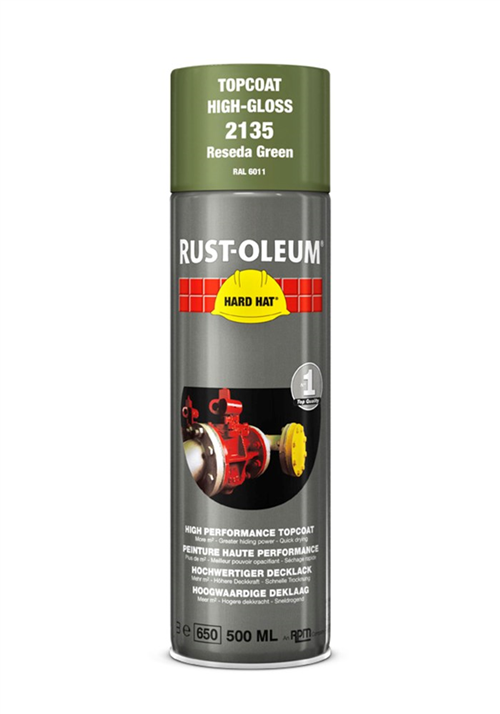 Deklaag Hardhat Rust-Oleum - 2135 500ML RAL 6011 RESEDAGROEN