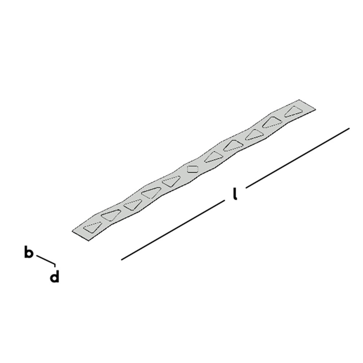 lijmkoppelstrip zig-zag rvs a4