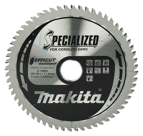 Cirkelzaagblad Hm Makita - 190X1.7X30MM 60T ALUMINIUM