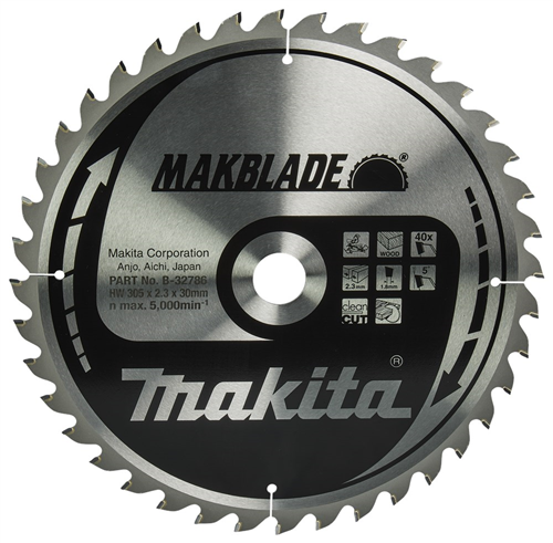 Cirkelzaagblad Hm Makita - 305X2.3X30MM 40T ATB