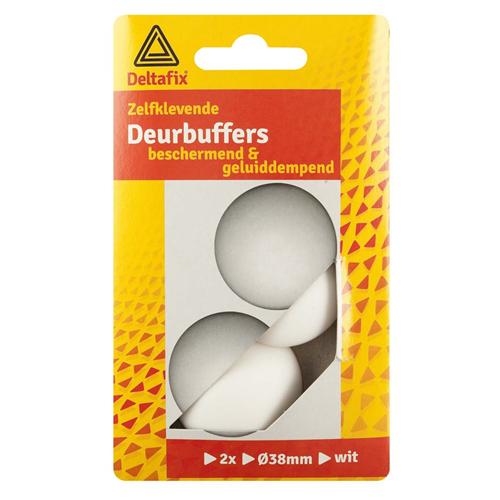 Deurbuffer Plastic Deltafix - Ø38X5MM WIT SET à 2 STUKS