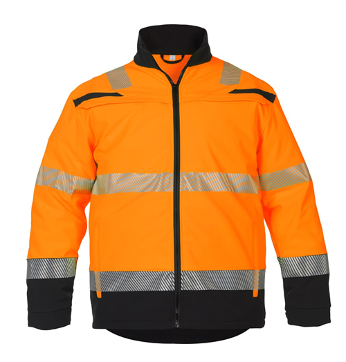 Jack Softshell Hydrowear - TELFORD ORANJE FLUOR/ZWART L