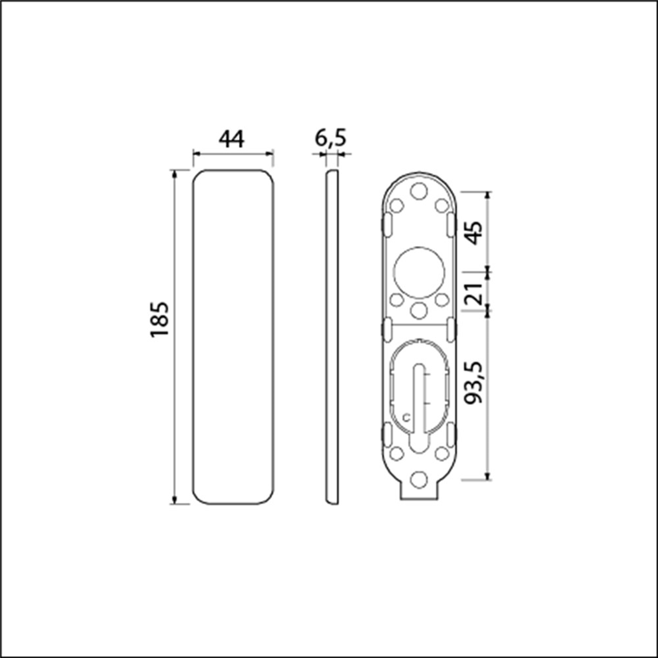 kortschild aluminium mat zwart oxloc