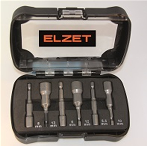 Dopsleutel-/Bitset Magnetisch Elzet - 6-DELIG SW 5-13MM 1/4''