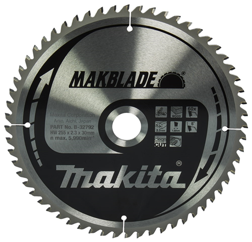 Cirkelzaagblad Hm Makita - 255X2.3X30MM 60T