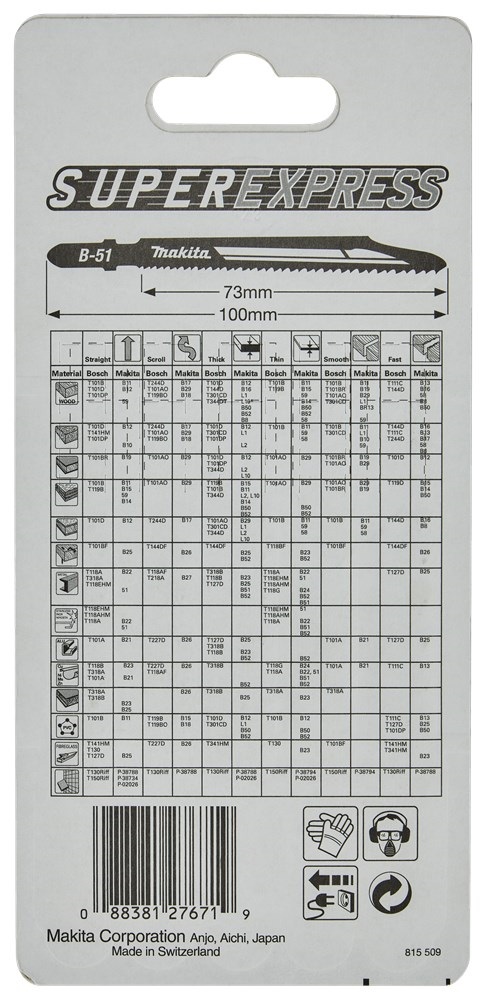 decoupeerzaagblad makita for bi-metal