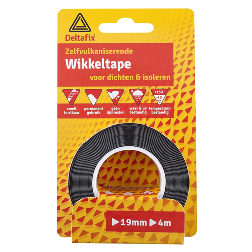 Vulkaniserend Tape Deltafix - 19MM 4M ZWART