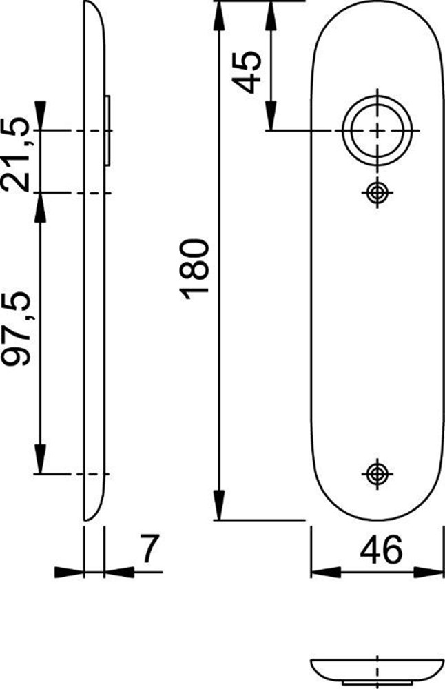 kortschild aluminium f1 hoppe