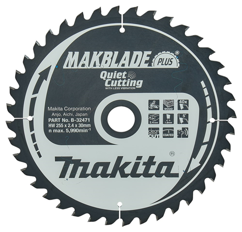 Cirkelzaagblad Hm Makita - 255X2.4X30MM 40T ATAF