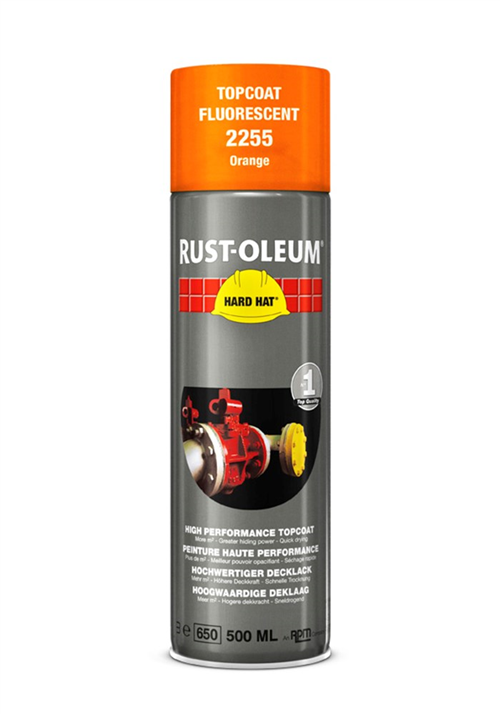 Deklaag Hardhat Rust-Oleum - 2255 500ML FLUOR ORANJE