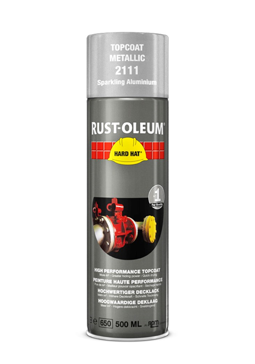 Deklaag Hardhat Rust-Oleum - 2111 500ML METALLIC ALU