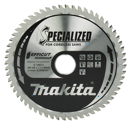 Cirkelzaagblad Hm Makita - 185X1.7X30MM 60T ALUMINIUM