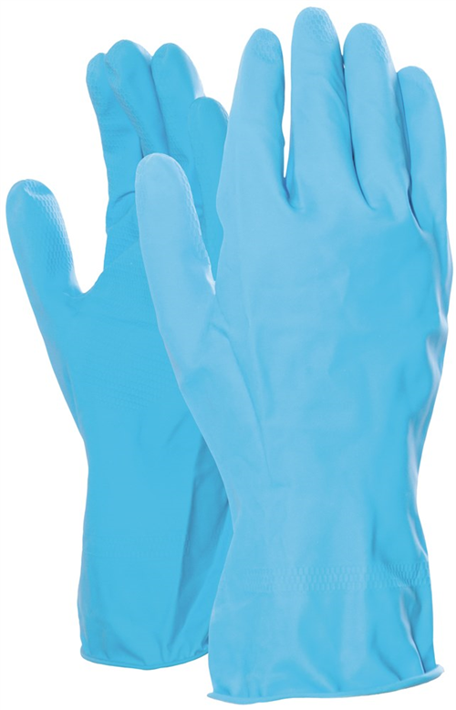 Huishoudhandschoenen Latex Oxxa - BLAUW  9-L  300MM