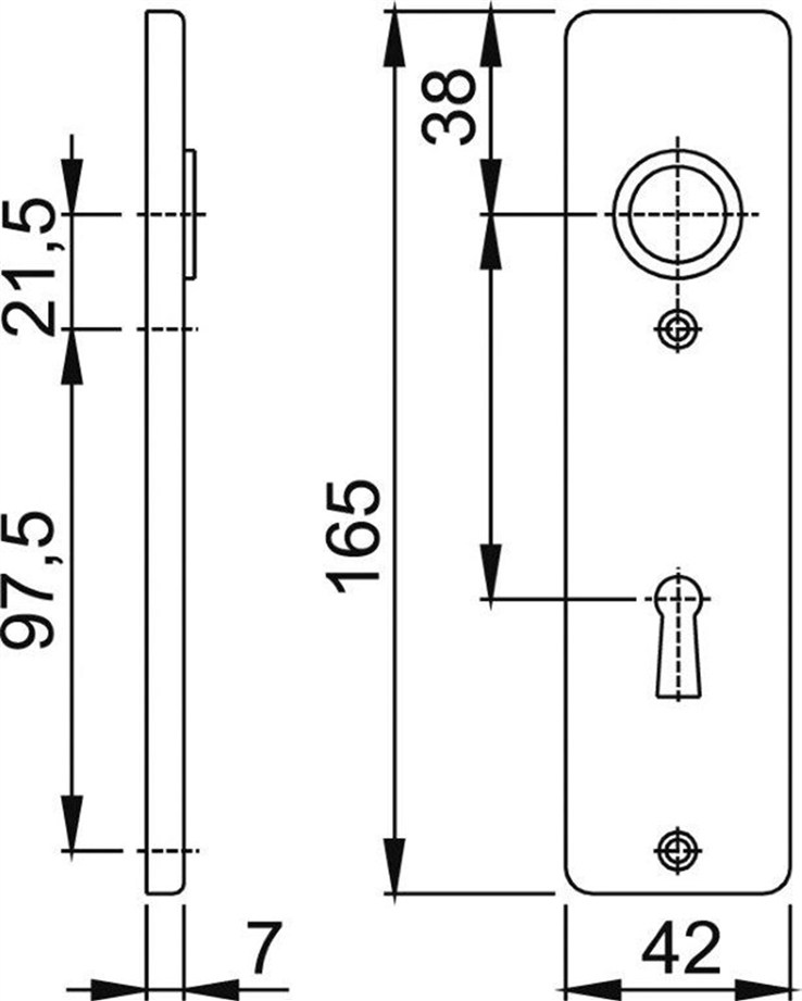 kortschild aluminium f1 hoppe