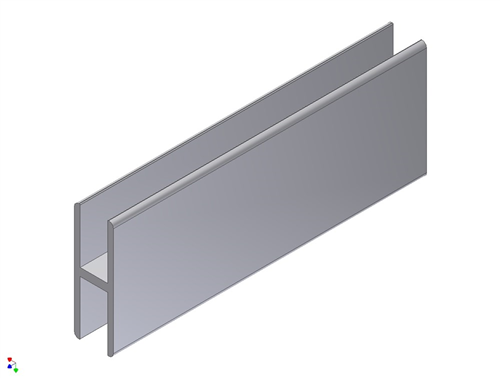 H-Profiel Aluminium Brute - 30X 7MM 5M