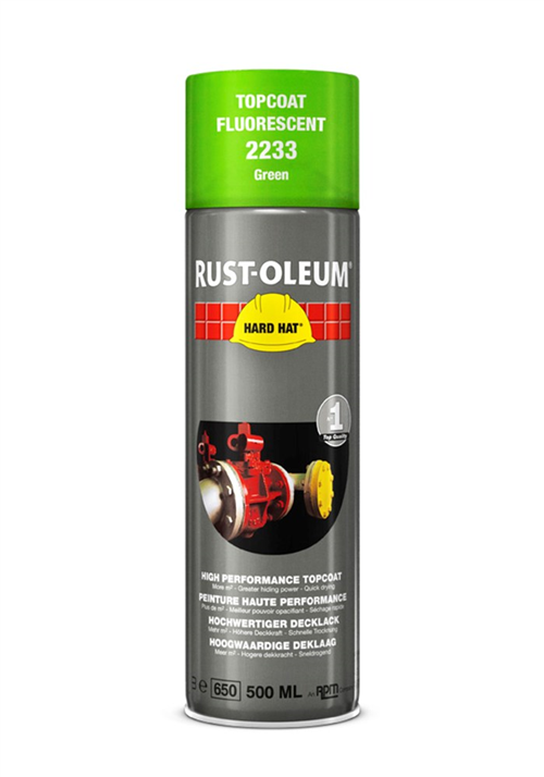 Deklaag Hardhat Rust-Oleum - 2233 500ML FLUOR GROEN