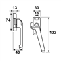 raamsluiting aluminium f2 axa-2