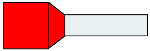 Adereindhuls Geisoleerd Klemko -  1.00MM2 ROOD