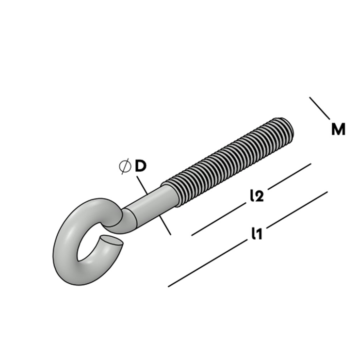 schroefoog metrisch draad rvs a2