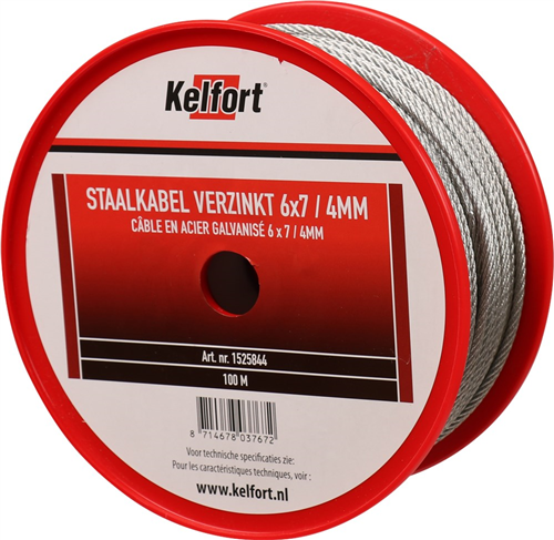 Staalkabel Elvz -  4.0MM 100M