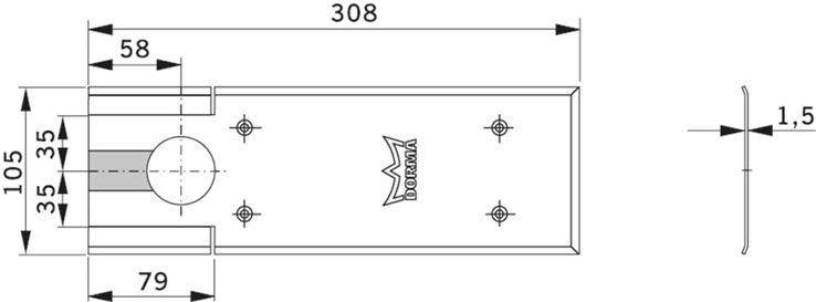 afdekplaat rvs dorma