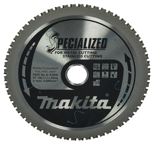 Cirkelzaagblad Hm Makita - 150X1.1X20MM 60T SMTCG