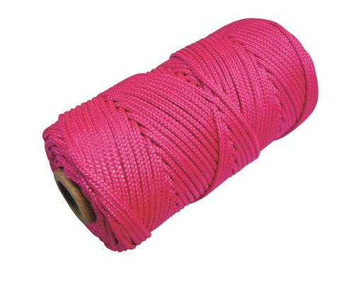 Metselkoord Nylon Gevlochten - 1.5MM  50M FLUOR ROZE