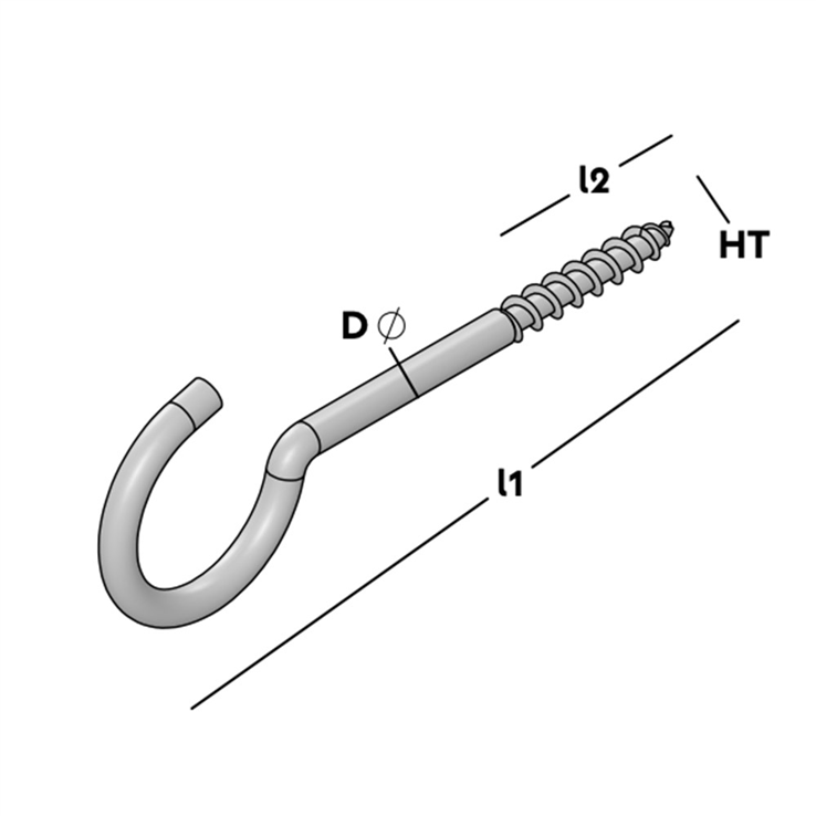 schroefhaak houtdraad wit epw