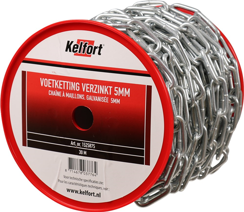 Voetketting Verzinkt Kelfort -  5MM 30M