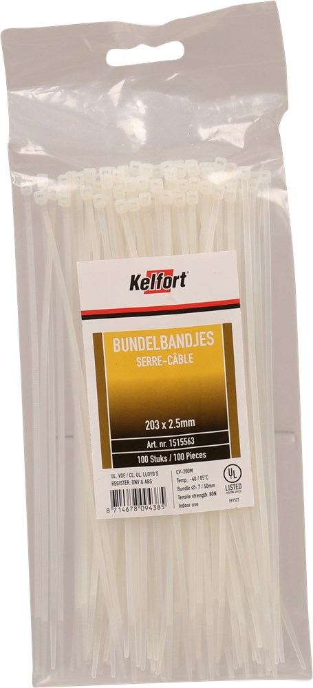 Kabelbindband Naturel Kelfort - 4.8X365MM