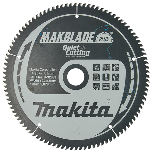 Cirkelzaagblad Hm Makita - 260X2.3X30MM 100T ATAF