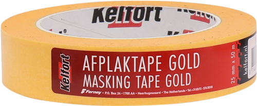 Schilderstape Washi Kelfort - GOLD 25MM 50M GEEL