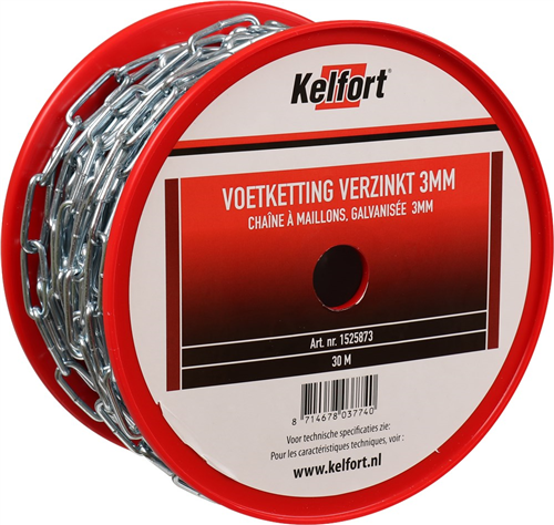 Voetketting Verzinkt Kelfort -  5MM 30M