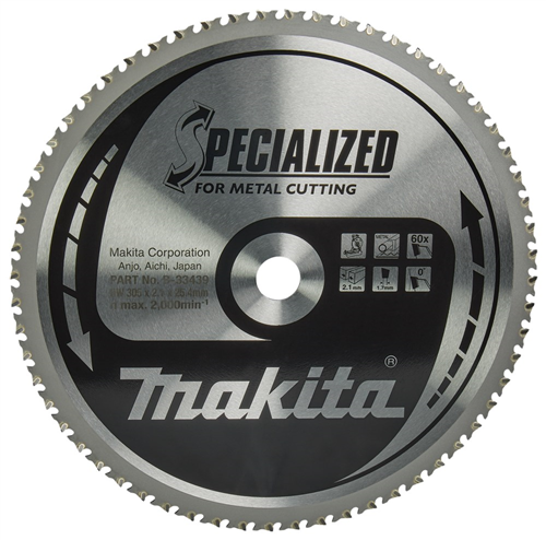 Cirkelzaagblad Hm Makita - 305X2.1X25,4MM 60T TCG