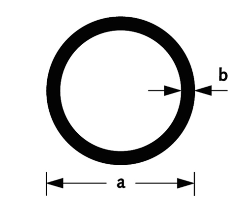 Buis Rond Aluminium - 12X1.0MM 1M