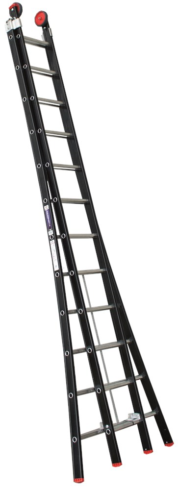 Reformladder Alu.Zwart Magnus Kelfort - 2X12 TREDEN /GEBOGEN BOOM