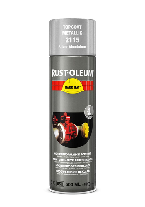 Deklaag Hardhat Rust-Oleum - 2115 500ML METALLIC ALU GLANS