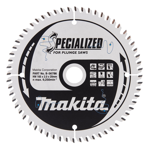 Cirkelzaagblad Hm Makita - 165X2.0X20MM 60T HM-TCT