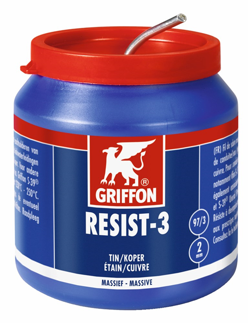 Draadsoldeertin Zachtsoldeer Griffon - RESIST-3 T/K 97/3 Ø2MM 500G