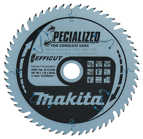 Cirkelzaagblad Hm Makita - 165X1.45X20MM 56T ATAFR