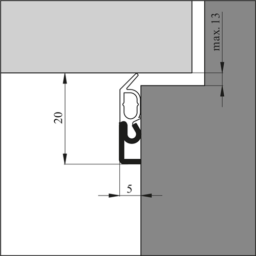 Tochtprofiel Aluminium Opbouw Ellen - ELRO-XL 300CM WIT