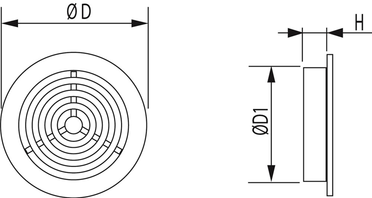 ventilatierooster kunststof weha