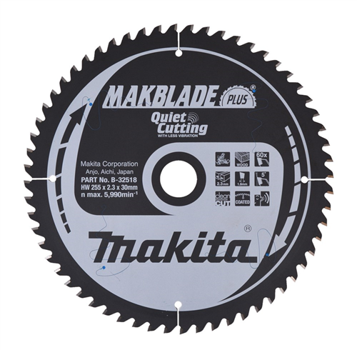 Cirkelzaagblad Hm Makita - 255X2.3X30MM 60T ATAF