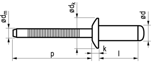 Blindklinknagels Rvs Masterfix - MFX 4.0X10.0MM BK