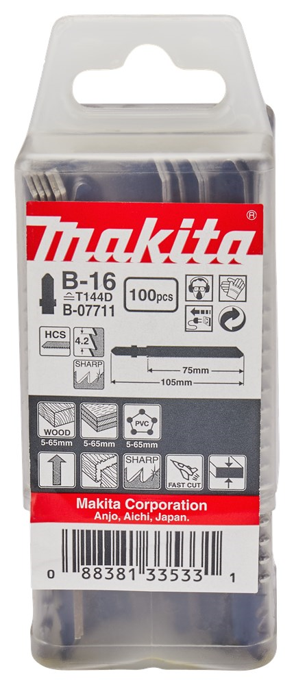 Decoupeerzaagblad Makita For Wood - B-16 T144D 105MM SET à 100 STUKS