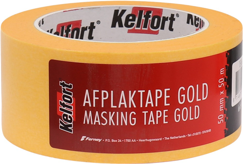 Schilderstape Washi Kelfort - GOLD 50MM 50M GEEL