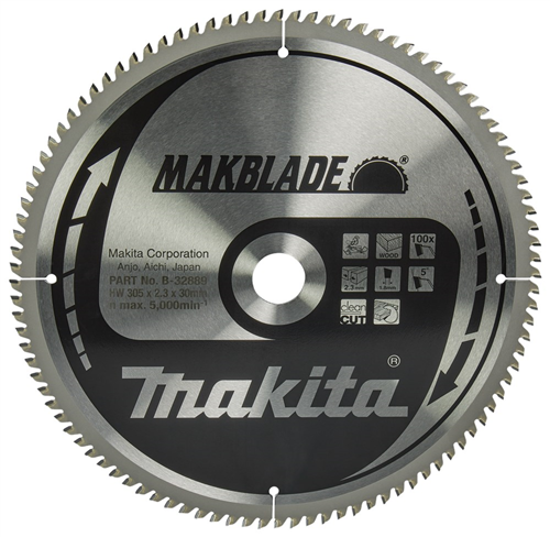 Cirkelzaagblad Hm Makita - 305X2.3X30MM 100T ATB