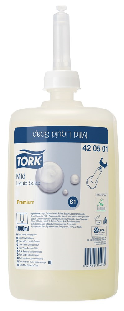 Vloeibare Zeep Mild Tork - S1 PREMIUM 1L