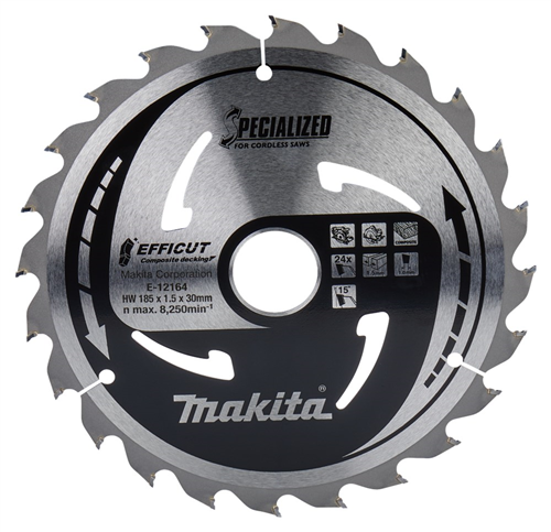 Cirkelzaagblad Hm Makita - 185X1.5X30MM 24T WPC