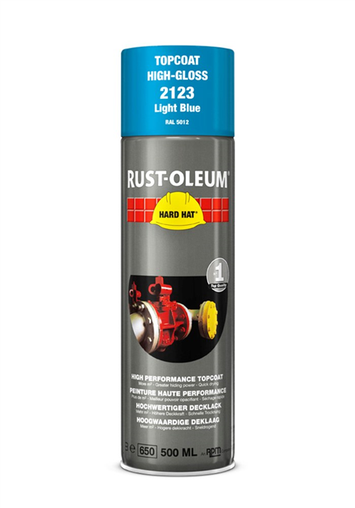 Deklaag Hardhat Rust-Oleum - 2123 500ML RAL 5012 LICHTBLAUW